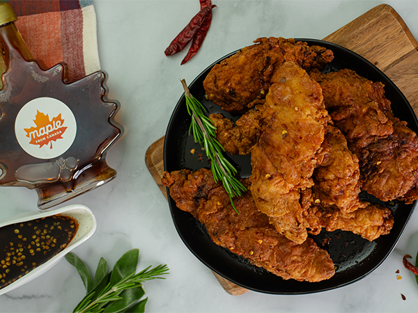 Fried Turkey with Chili Maple Sauce - Maple from Canada