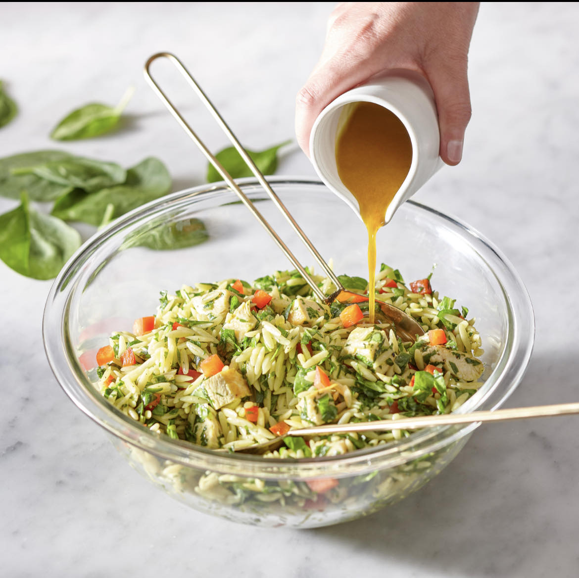 Maple-Turmeric Orzo and Chicken Salad - Maple from Canada