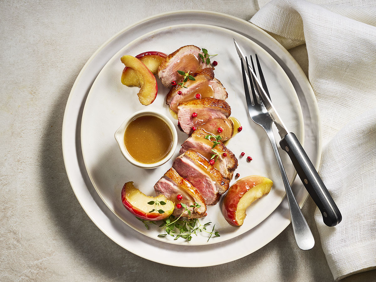 Duck and Apple Sauté with Maple Syrup Sauce - Maple from Canada
