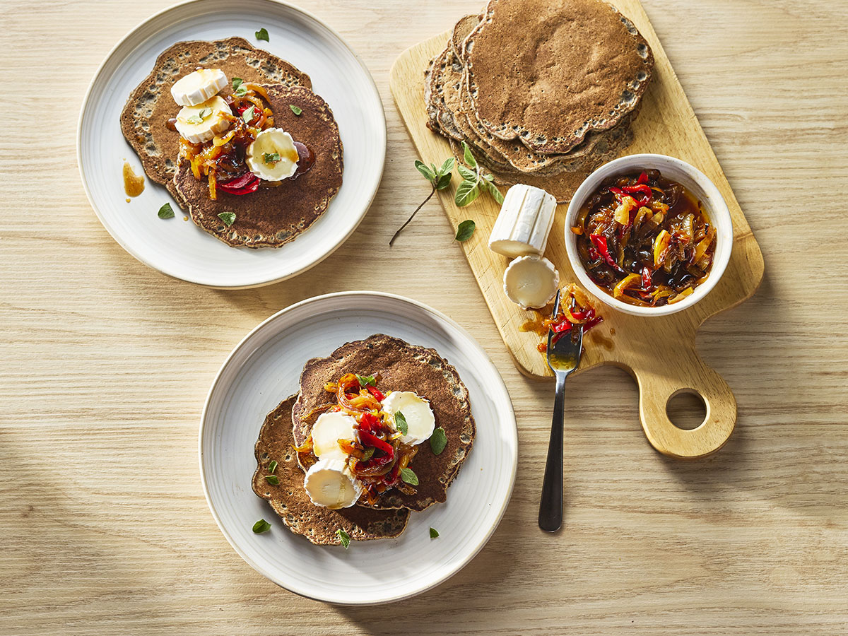 Buckwheat Crêpes with Maple Water, Bell Peppers and Goat Cheese - Maple from Canada