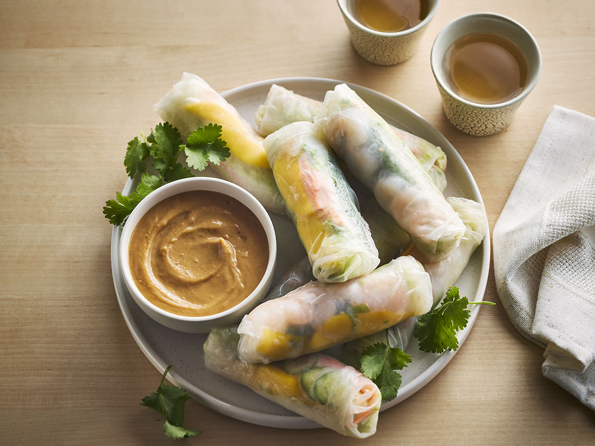 Spring Rolls with Spicy Maple Sauce - Maple from Canada