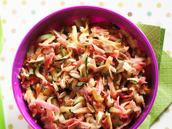 Carrot and Zucchini Salad with Maple Syrup