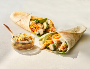 Chicken Tortilla Wraps with Maple and Lime Relish