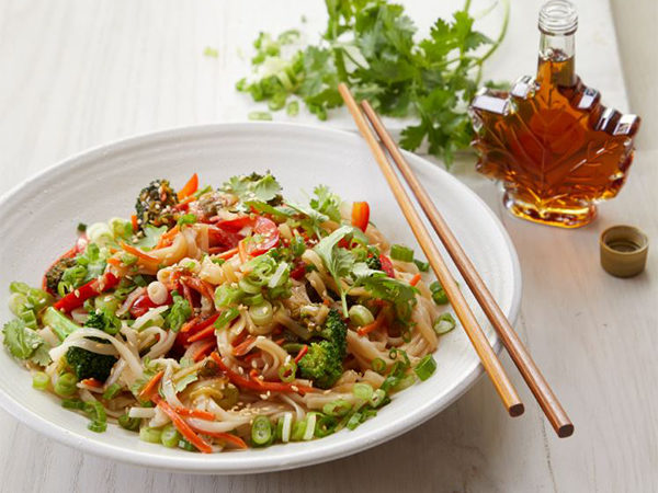 Saucy Rice Noodles & Vegetables