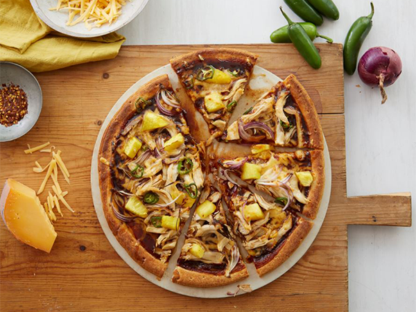 Maple Barbecue Chicken and Pineapple Pizza