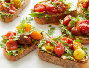 Oven Roasted Maple Balsamic Tomato Toast