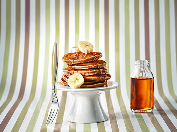Banana Pancakes with Pure Maple Syrup - Maple from Canada