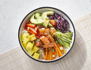 Maple-Salmon Poke Bowls