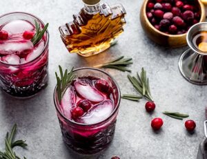 Maple Cranberry Bourbon Smash