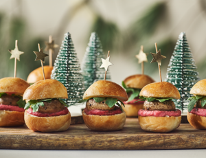 Maple-Balsamic Mushroom Mini-Burgers