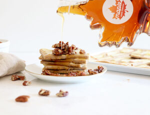 Apple Maple Pecan Sheet Pan Pancakes