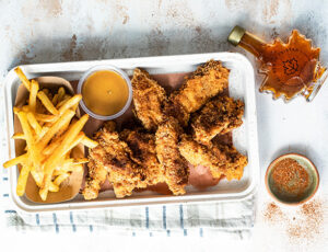 Baked Hot Chicken Tenders With Maple Dijon Mustard Sauce