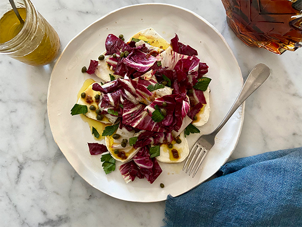 Radicchio with Fresh Mozzarella, Capers, Parsley and Maple-Chile Vinaigrette - Maple from Canada