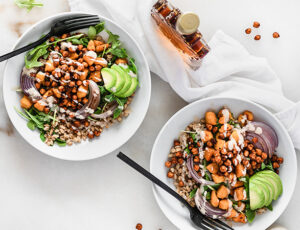 Maple Chili Chickpea Grain Bowls