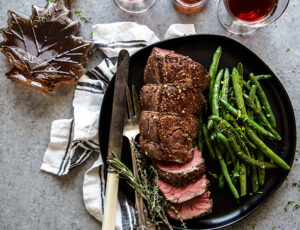 Roasted Beef Tenderloin with Maple-Mustard Glaze