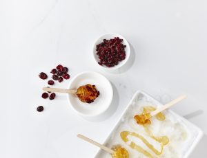 Maple Taffy and Cranberries