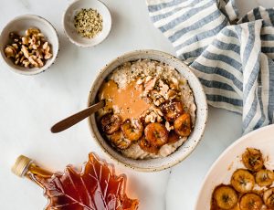 Maple Fried Banana Oatmeal