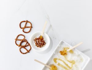 Maple Taffy and Pretzels