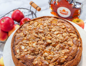 Maple Apple Streusel Cake