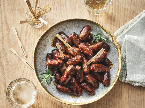 Maple Syrup and Ginger Cocktail Sausages