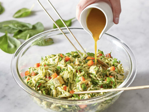 Maple-Turmeric Orzo and Chicken Salad