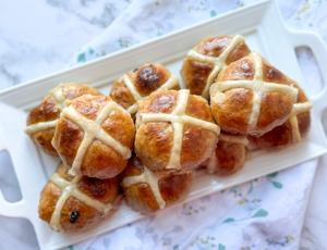 Maple Lemon Thyme Hot Cross Buns