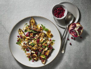 Maple-Glazed Grilled Eggplant &#038; Halloumi