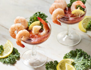 Shrimp Platter with a Maple Cocktail Sauce